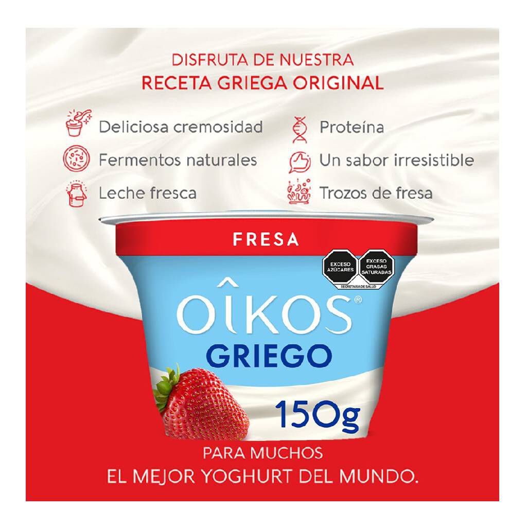 Oikos Yoghurt Griego Con Fresa 150 G
