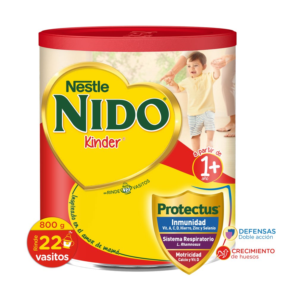 Nido Alimento Para Niños De Corta Edad Kinder 1+ Lata 800g