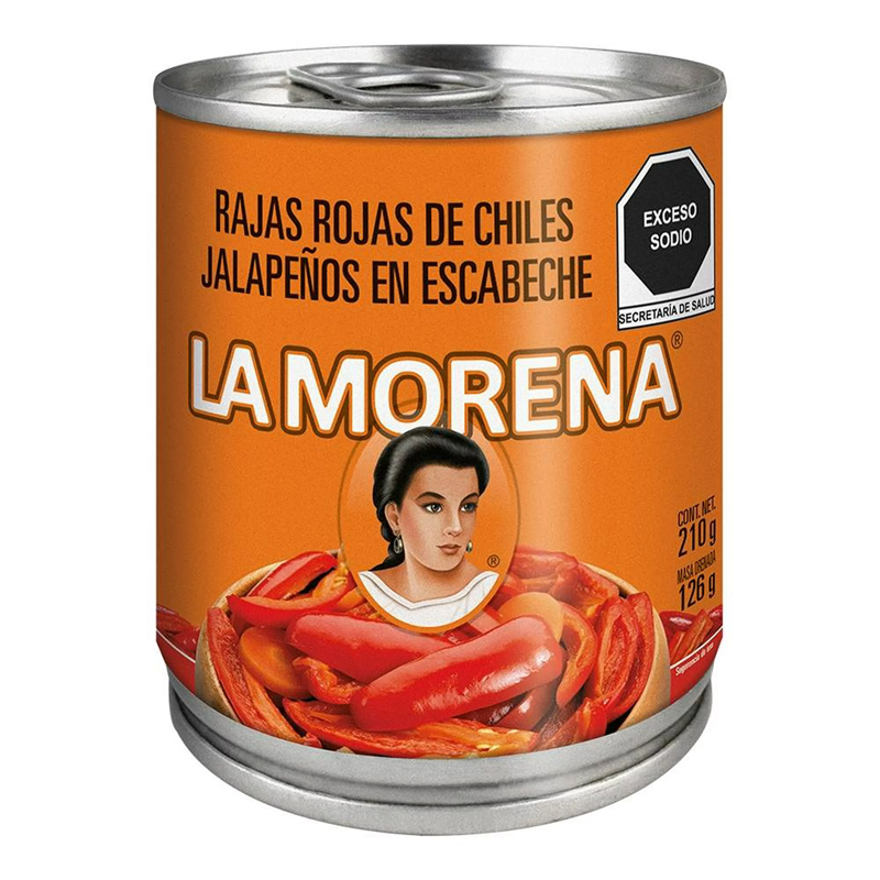 La Morena Rajas Rojas Chile Jalapeño 210 G