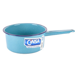 Cinsa Enamel Steel Sauce Pan 2qts #18