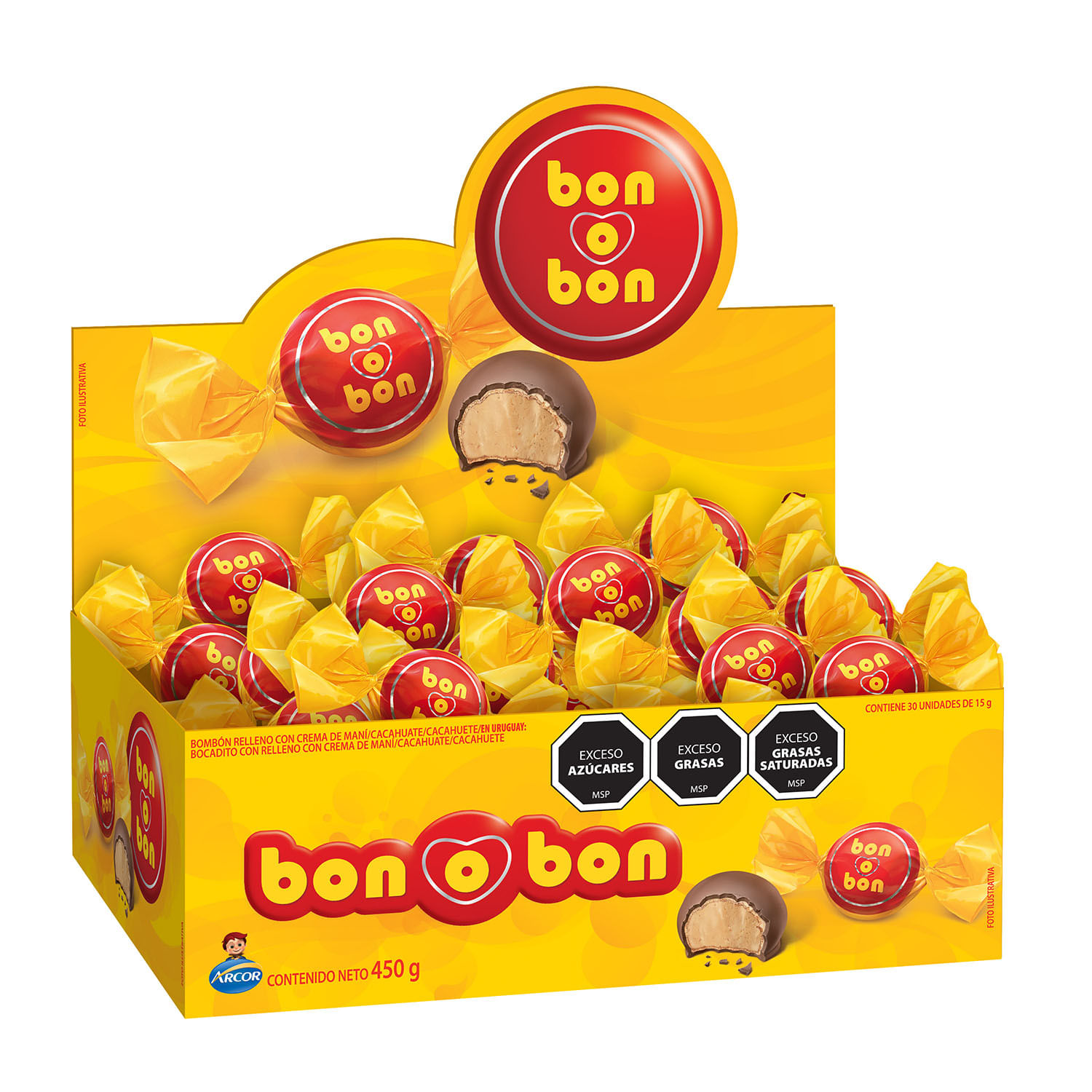 Bon O Bon Bombonera Arcor Leche 450 G