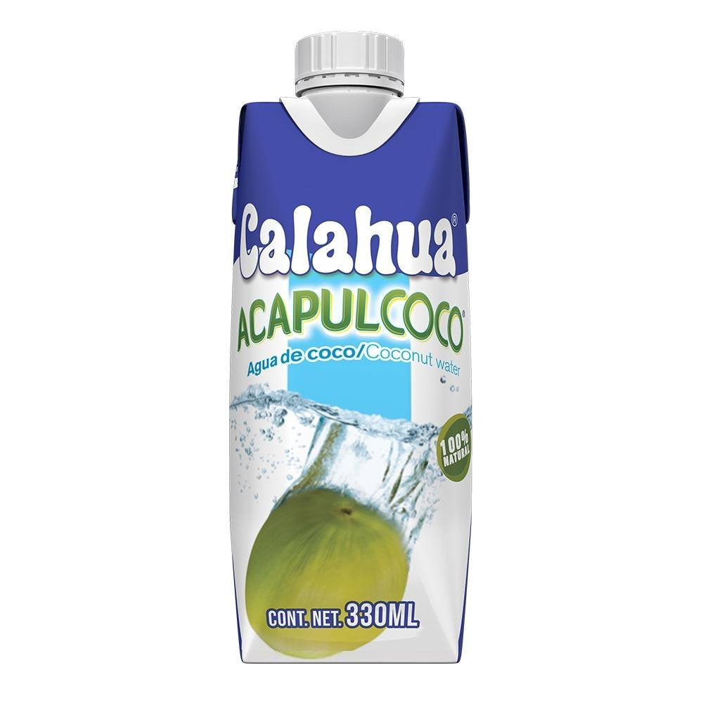 Calahua Agua De Coco Acapulcoco Natural 330 Ml
