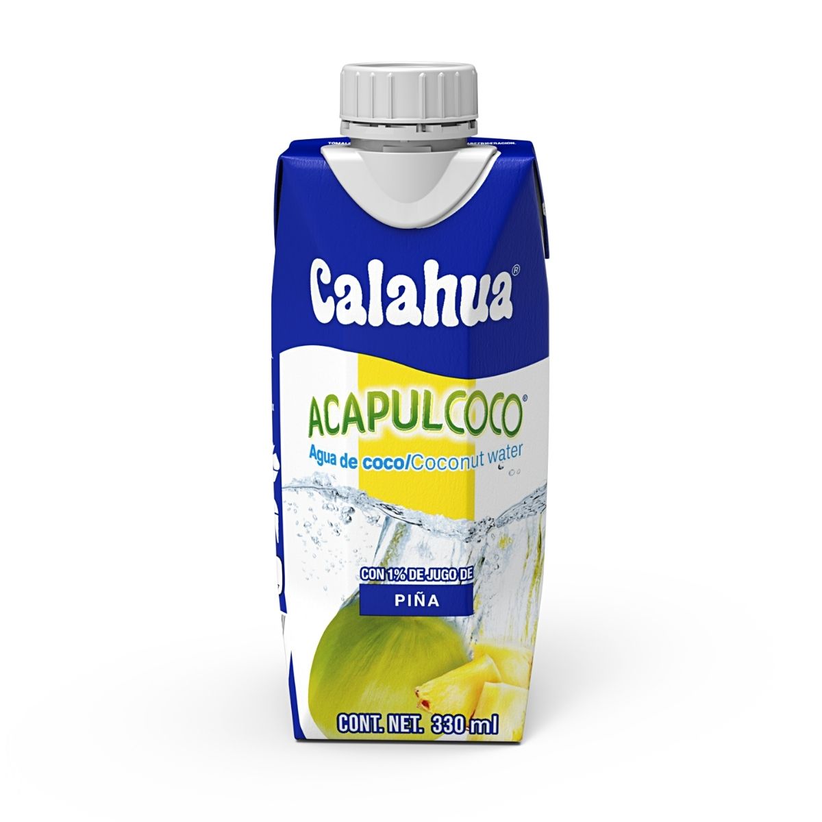 Calahua Agua De Coco Acapulcoco Con Piña 330 Ml