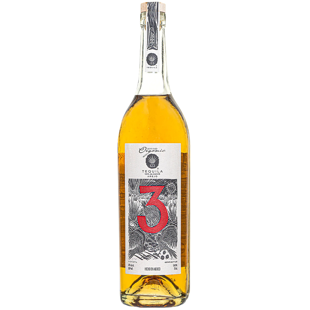 123 Tequila 3 Anejo 100% De Agave Organic 750ml