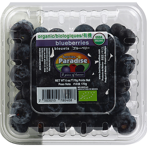 Berries Paradise Blueberries, Organic, Biologiques 6 Oz