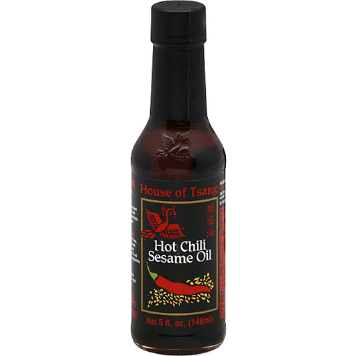 House of Tsang Hot Chili Sesame Oil 5 OZ GLASS BOTTLE