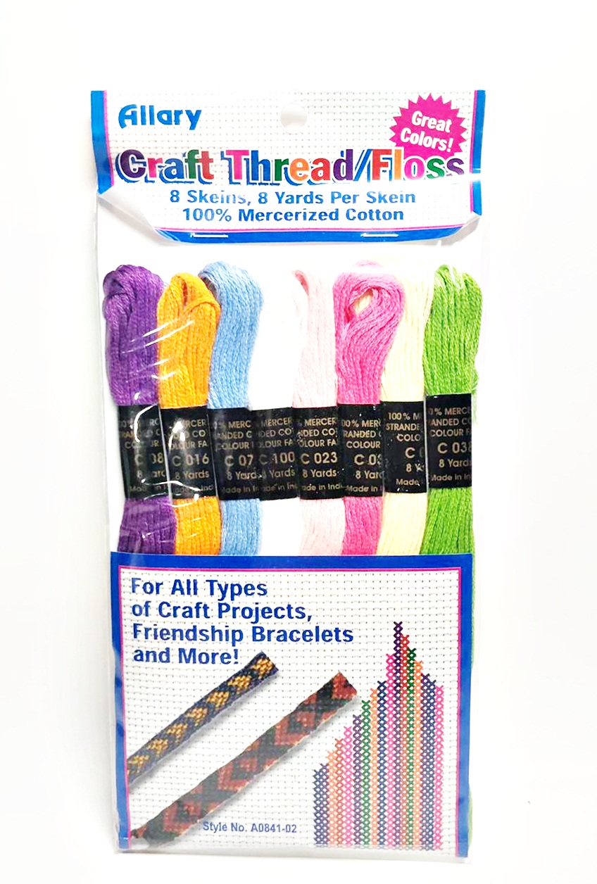 Allary 8 Skeins Of Craft Thread - 8 Yards Per Skein Style A0841-02