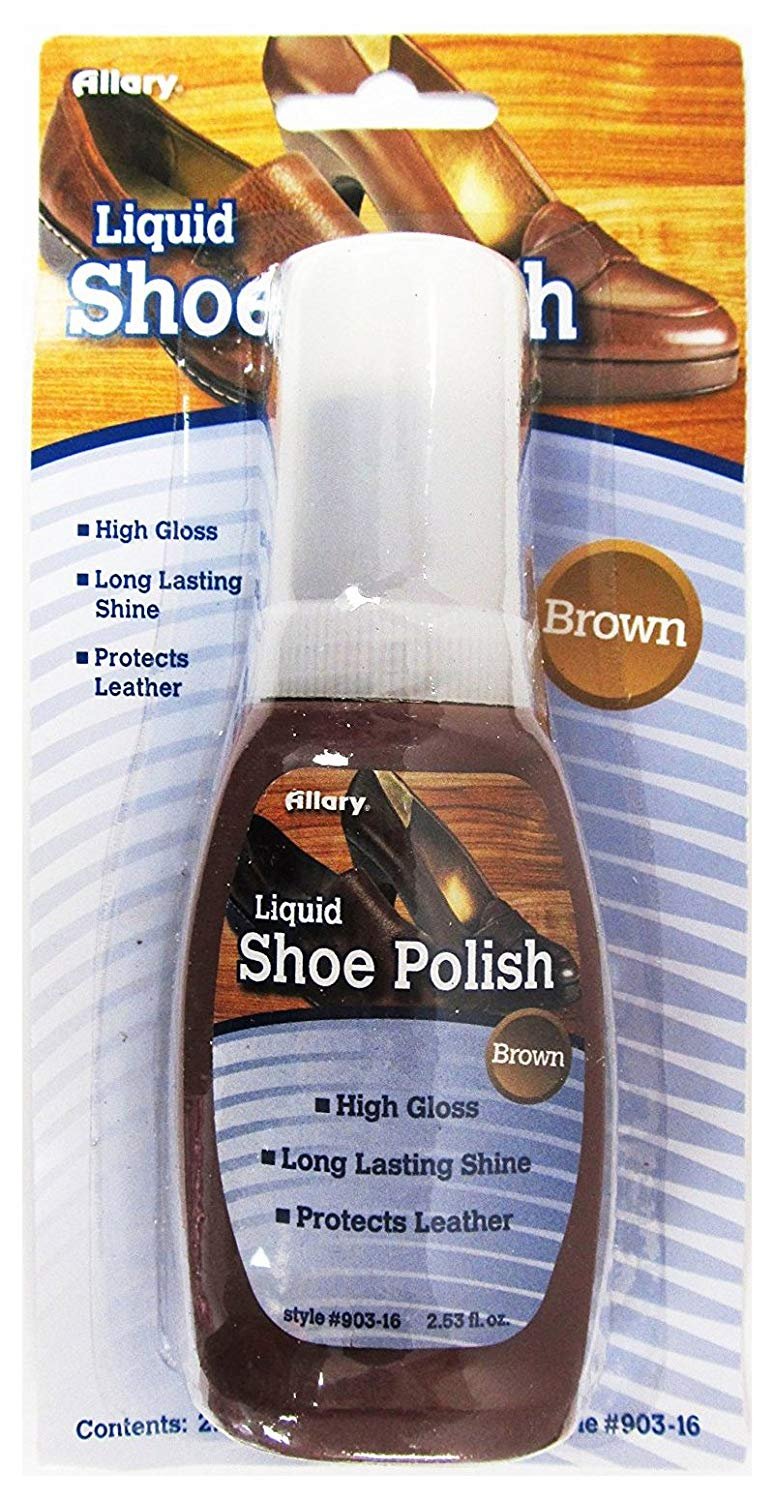 Allary Brown Liquid Shoe Polish Model #903-16