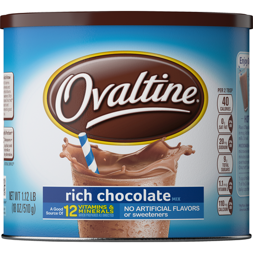 Ovaltine Rich Chocolate Drink Mix, 1.12 Lb