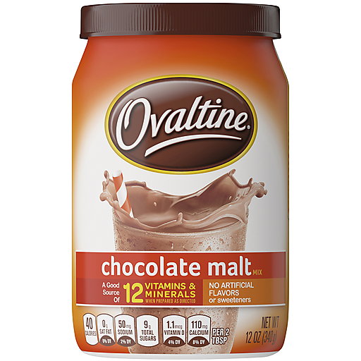 Ovaltine NESTLE Chocolate Malt Mix, 12 Oz. Canister