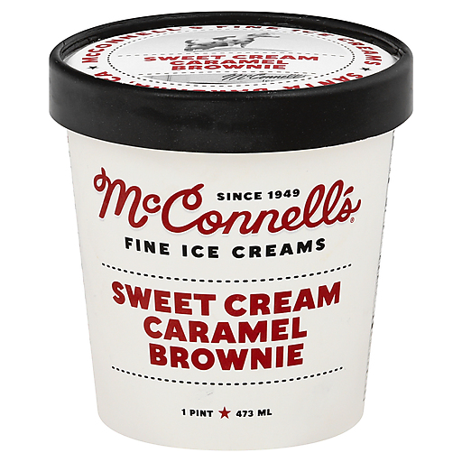 McConnell's Ice Cream, Sweet Cream Caramel Brownie 1 Pt