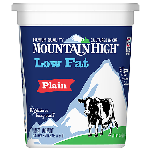 Mountain High Low Fat Yogurt Plain 32.0 Oz Tub