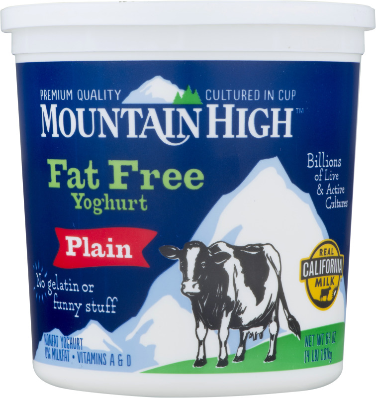 Mountain High Fat Free Yoghurt Plain