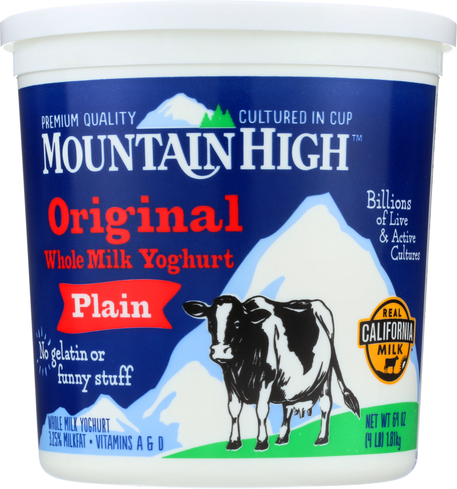 Mountain High Original Whole Milk Plain Yoghurt 64 Oz