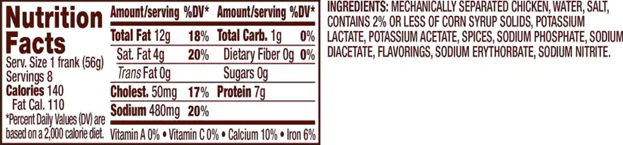 Foster Farms Chicken Franks - 16 Oz