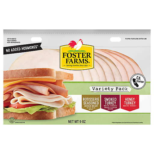 Foster Farms Chicken Breast & Turkey, Variety Pack 9 Oz
