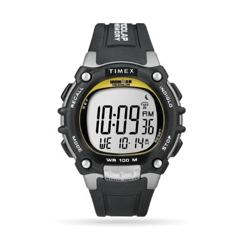 Timex Ironman Traditional 100-Lap - Black/Silver/Yellow Watch