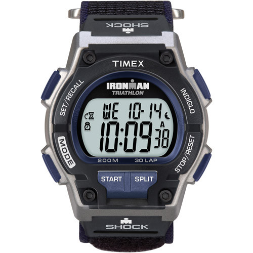 Timex Reloj Para Hombre T5K198 Ironman Original 30 Shock Tamaño Completo Con Correa De Velcro Negro