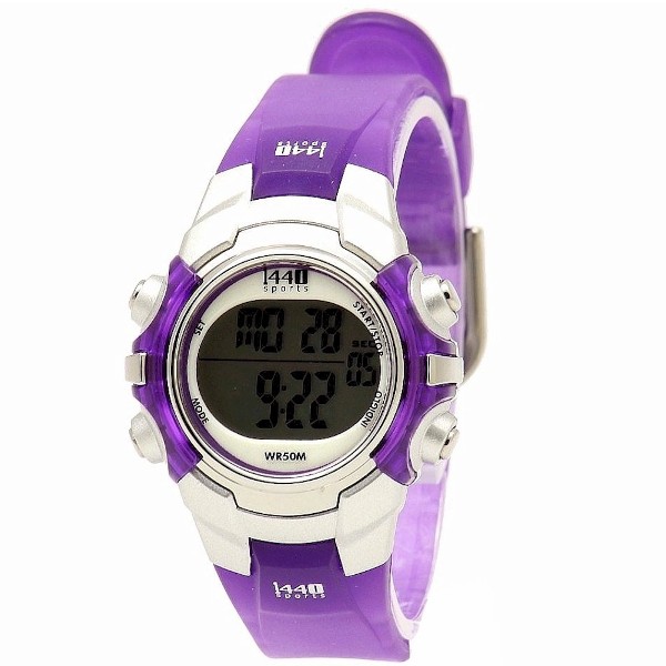 Timex Women's T5K4599J Translucent Purple Digital Sport Watch