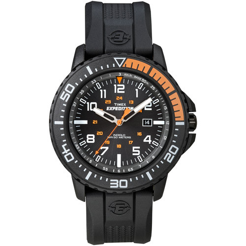 Timex Men's T49940 Expedition Uplander Black/Orange Resin Strap Watch
