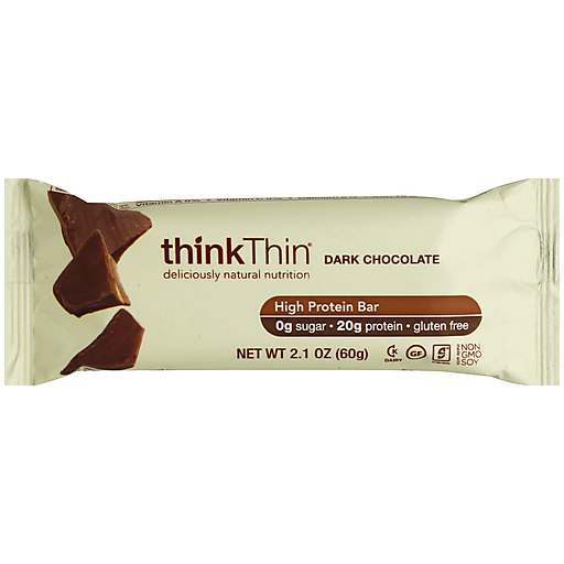 thinkThin PRODUCTS: High Protein Bar Dark Chocolate, 2.1 Oz