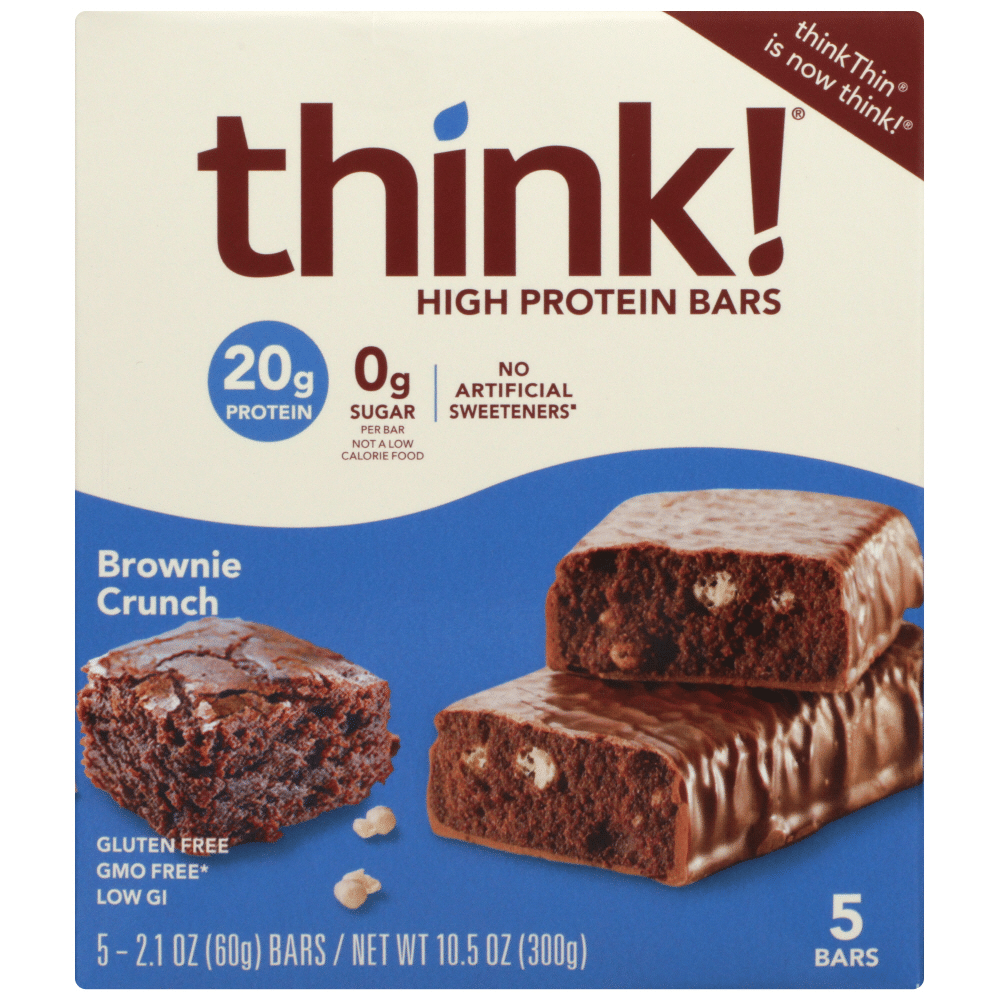 Think! High Protein Brownie Crunch Bars - 2.1oz/5ct