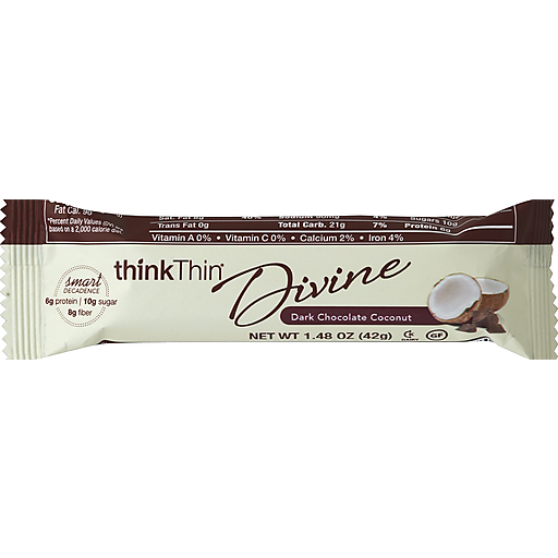 thinkThin Divine Nutrition Bar, Dark Chocolate Coconut