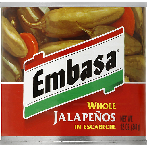 Embasa Whole Jalapenos In Escabeche 12 Oz. Can