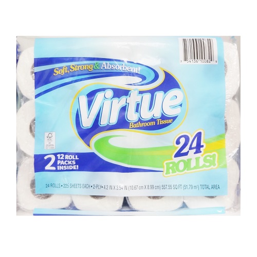 Virtue Bath Tissue 12pk 225ct Regular-whole