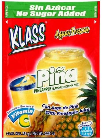 Klass Drink Mix, Pineapple Flavored