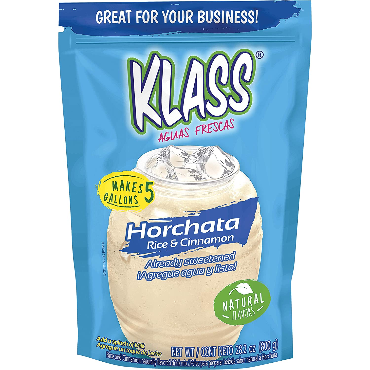 Klass Drink Mix, Horchata, Rice And Cinnamon Flavored