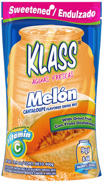 Klass Cantaloupe Flavored Drink Mix, Melon, Melon
