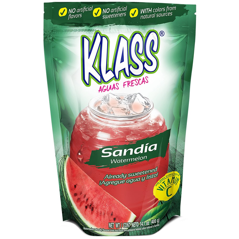Klass Flavored Drink Mix, Sweetened, Watermelon 14.1 Oz