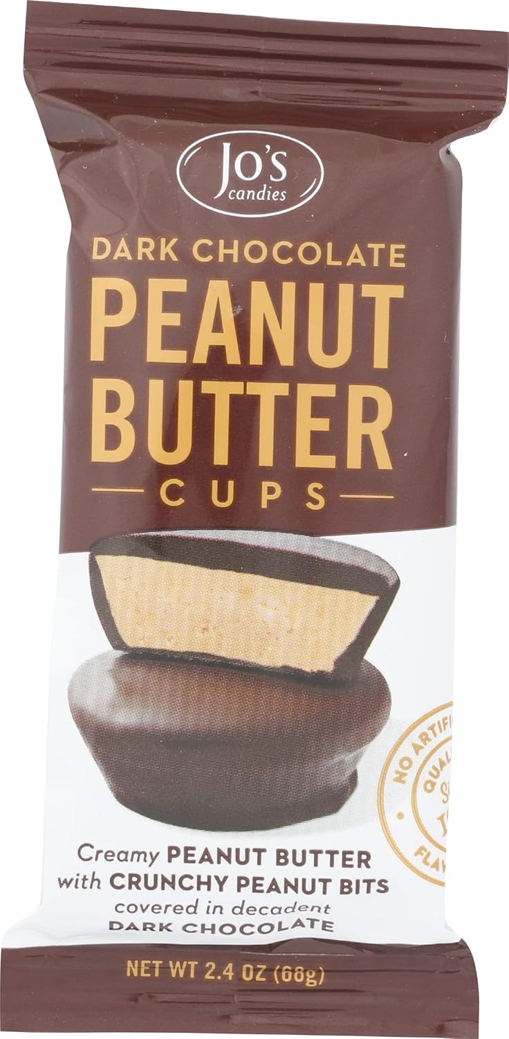 Jo's Candies S Dark Chocolate Peanut Butter Cups, 2 OZ