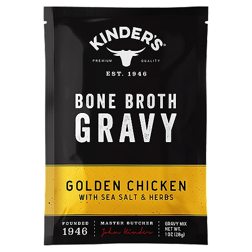 Kinder's Gravy Mix, Golden Chicken With Sea Salt & Herbs, Bone Broth
