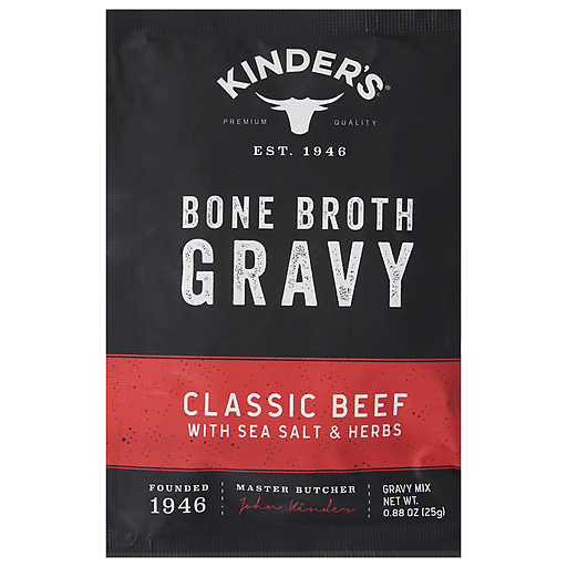 Kinder's Gravy Mix, Bone Broth, Classic Beef 0.88 Oz