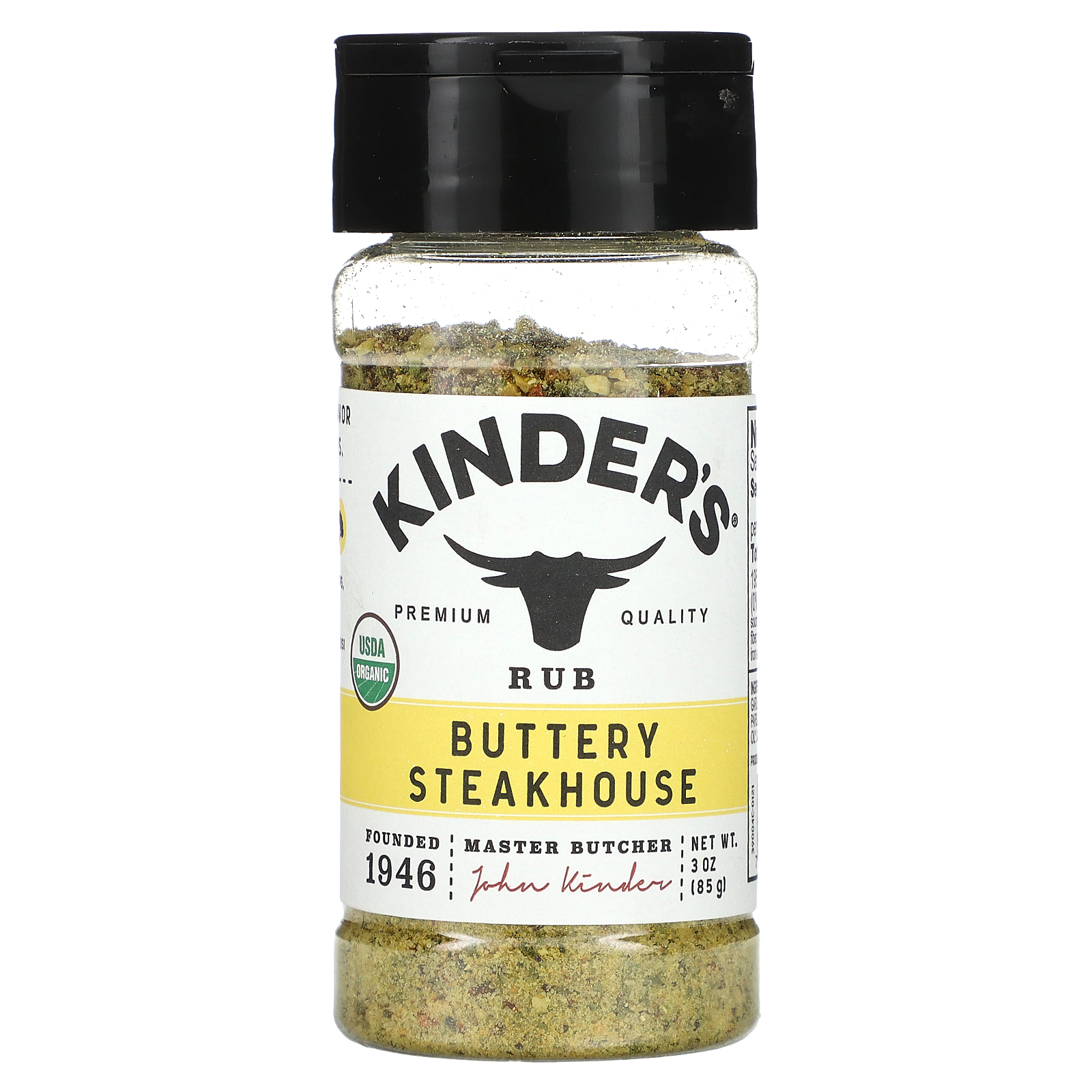 Kinder's Rub Buttery Steakhouse Organic Seasoning 3oz