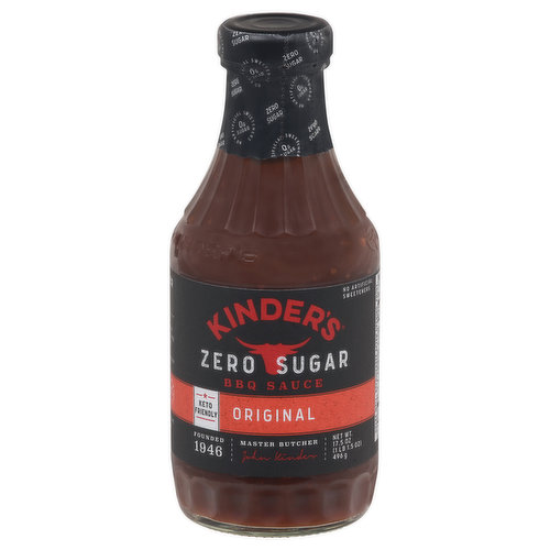 Kinder's Bbq Sauce, Zero Sugar, Original 17.5 Oz