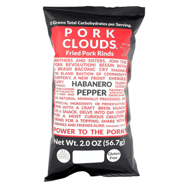 Pork Clouds Skin - Habanero Pepper - Case Of 10 - 2 Oz