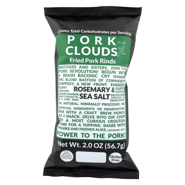 Pork Clouds Skin - Rosemary Sea Salt - Case Of 10 - 2 Oz