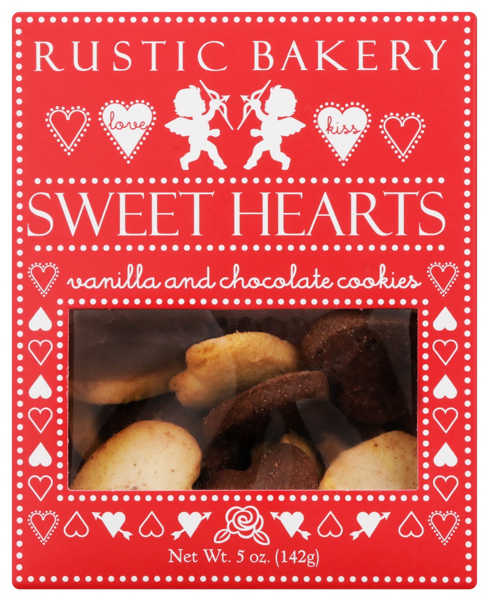 Rustic Bakery Vanilla And Chocolate Valentines Day Cookies, 5 Oz
