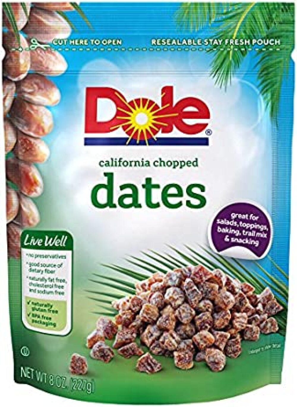 Dole California Chopped Dates 8 Oz. Pouch