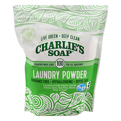 Charlie's Soap Laundry Detergent - 100 Loads - Powder - 2.64 Lb - Case Of 6