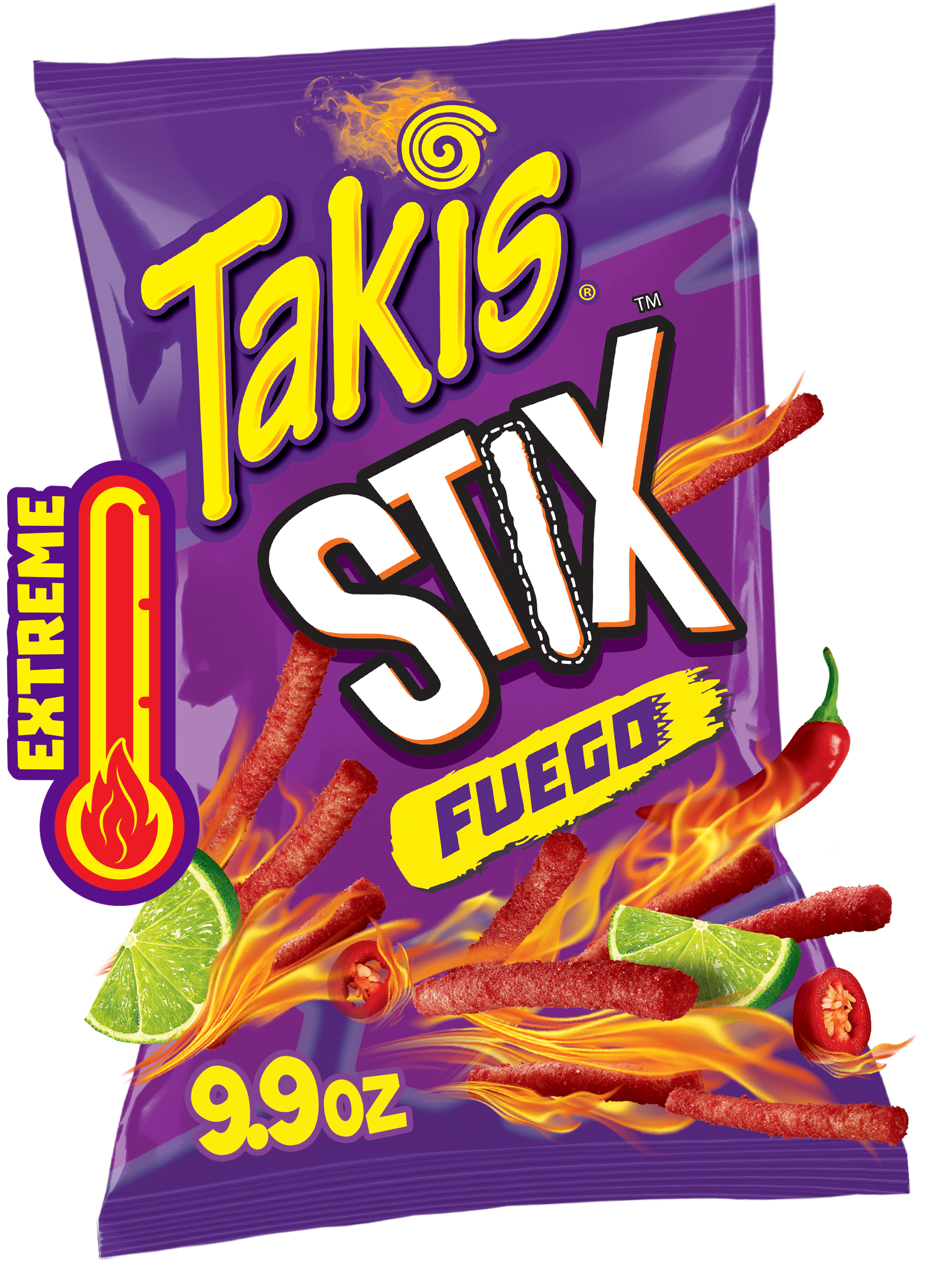 Takis Fuego Stix Hot Chili Pepper & Lime Corn Snack Sticks