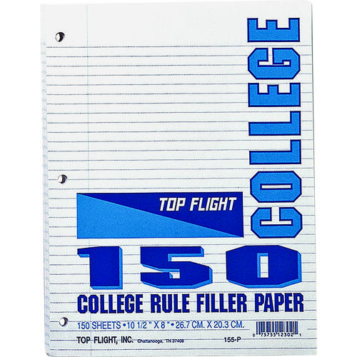 Top Flight Standards College Rule Filler Paper