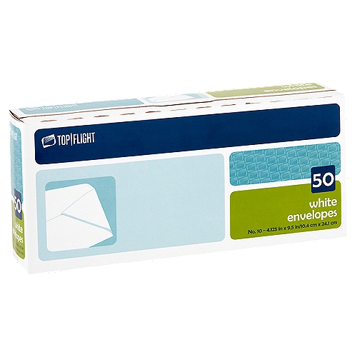 Top Flight Plain White Envelopes, #10