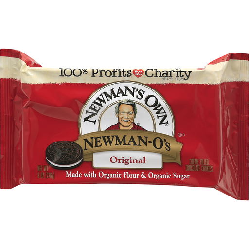 Newman's Own Man's Newman-O's Chocolate Cookies, Original, Creme Filled
