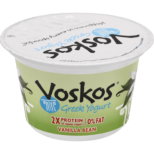 Voskos Yogurt, Greek, Non Fat, Vanilla Bean