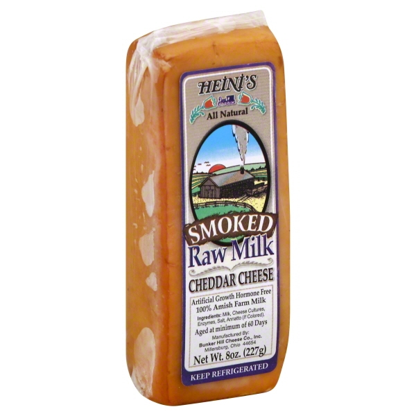 Heinis Cheese, Cheddar, Smoked Raw Milk