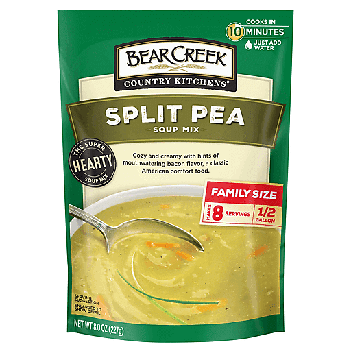 Bear Creek Country Kitchens Soup Mix, Split Pea, Family Size 8 Oz